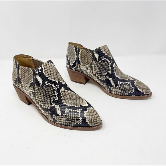 Madewell Snake Booties Almond Toe Size 7 - Picture 1 of 7